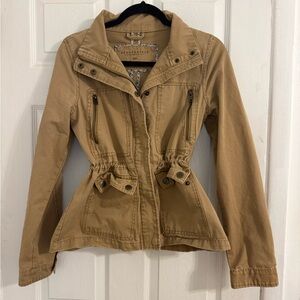 Aeropostale Women's Utility Jacket in Tan